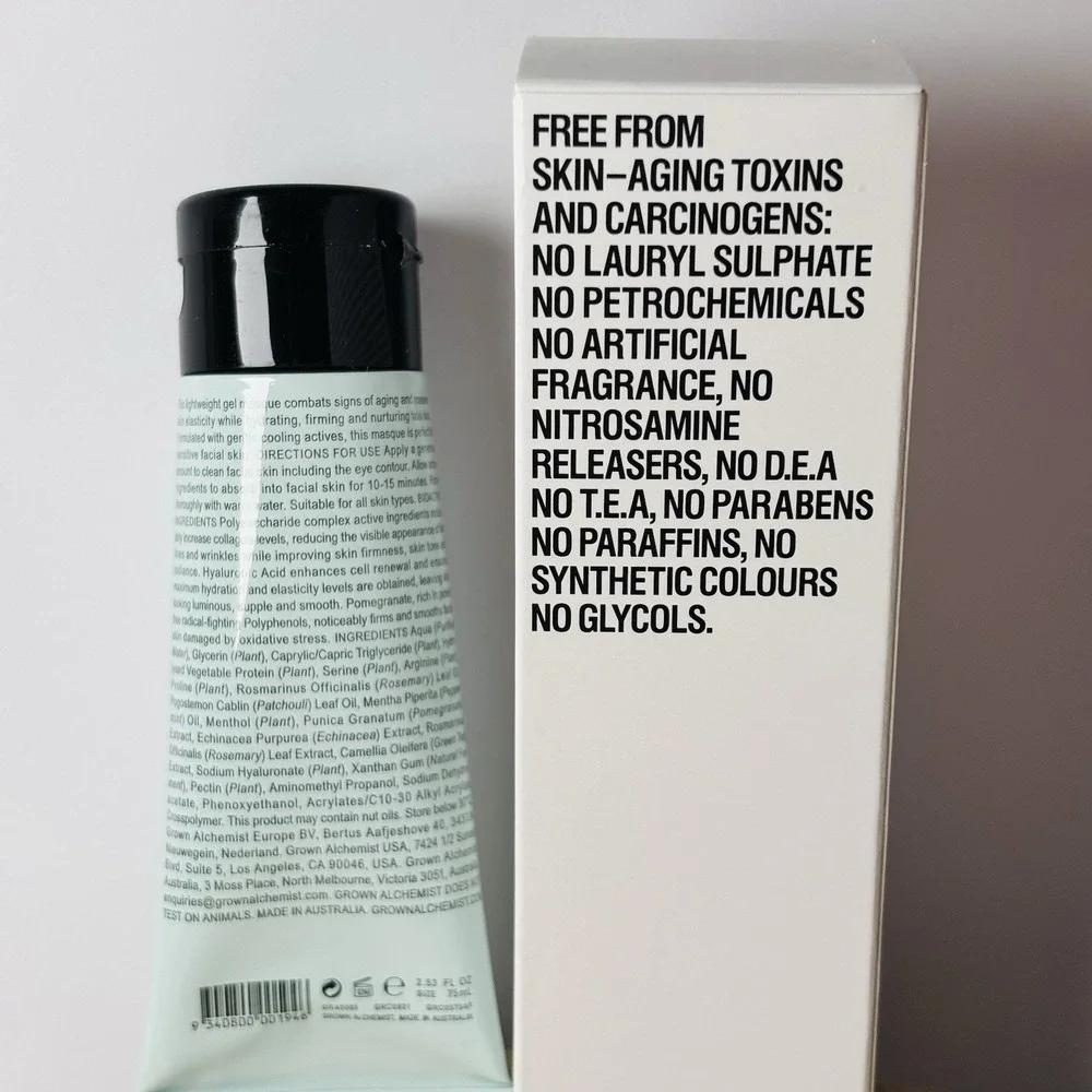 Grown Alchemist Age-Repair Gel Masque‎ 2.53 oz Pomegranate Extract & Peptide NIB